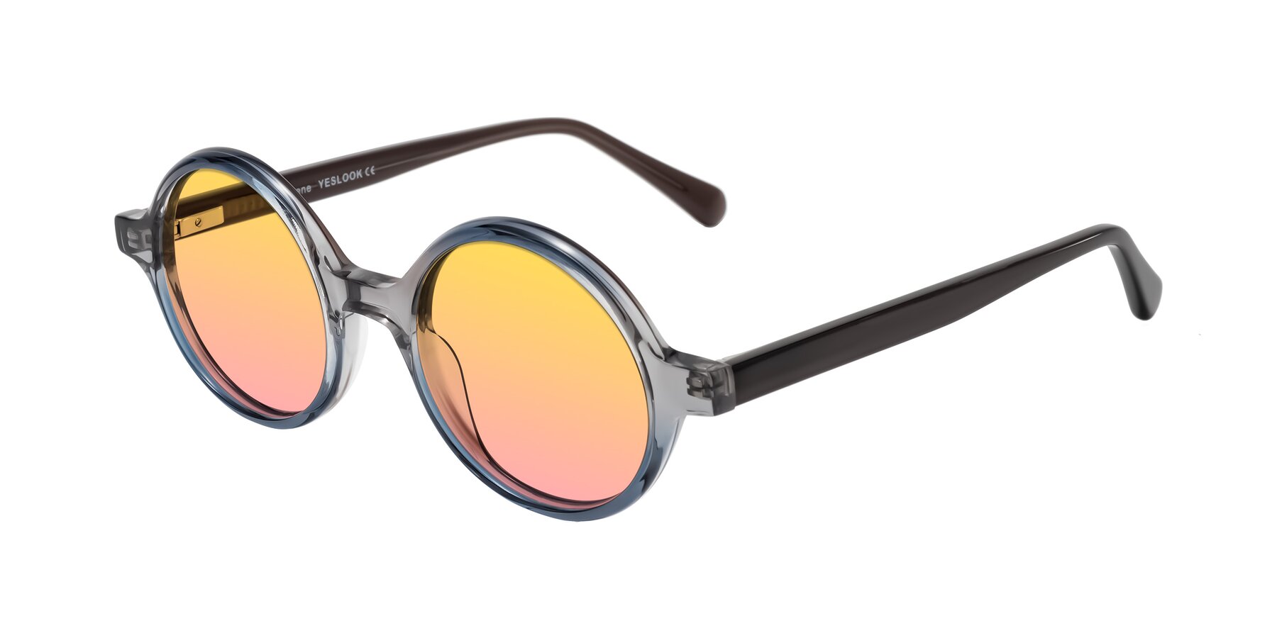 Angle of Serene in Faded Gray with Yellow / Pink Gradient Lenses