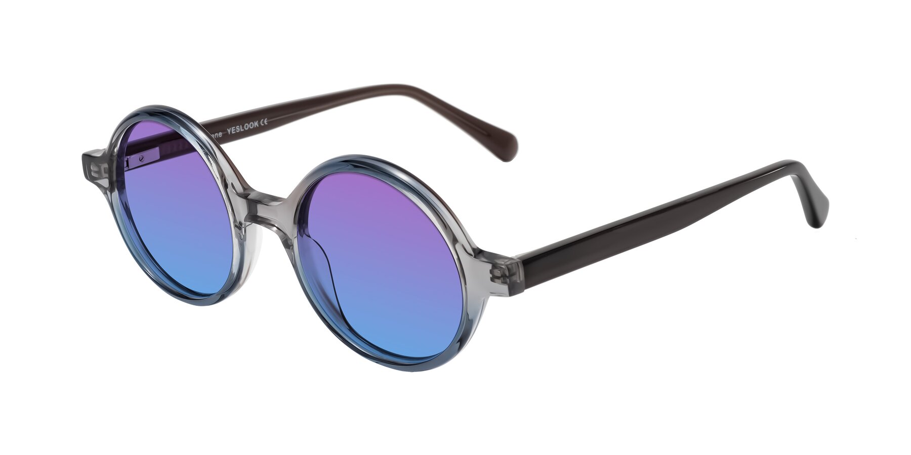 Angle of Serene in Faded Gray with Purple / Blue Gradient Lenses