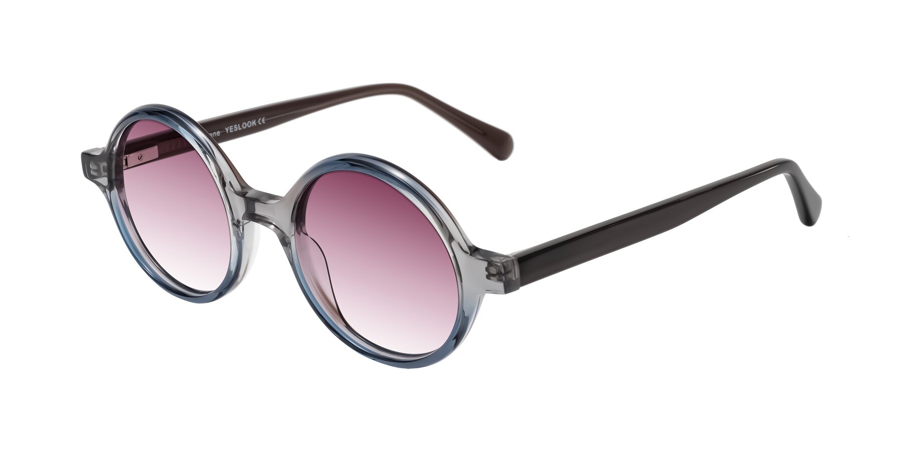 Angle of Serene in Faded Gray with Wine Gradient Lenses