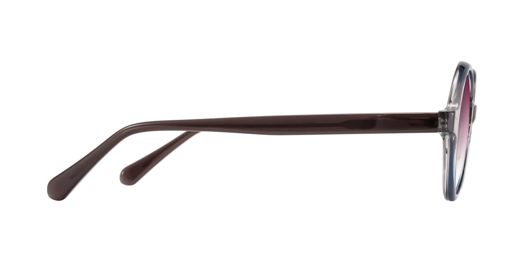 Side of Serene in Faded Gray with Wine Gradient Lenses