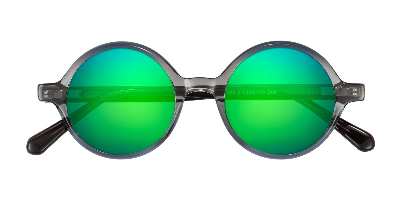 Serene - Faded Gray Flash Mirrored Sunglasses