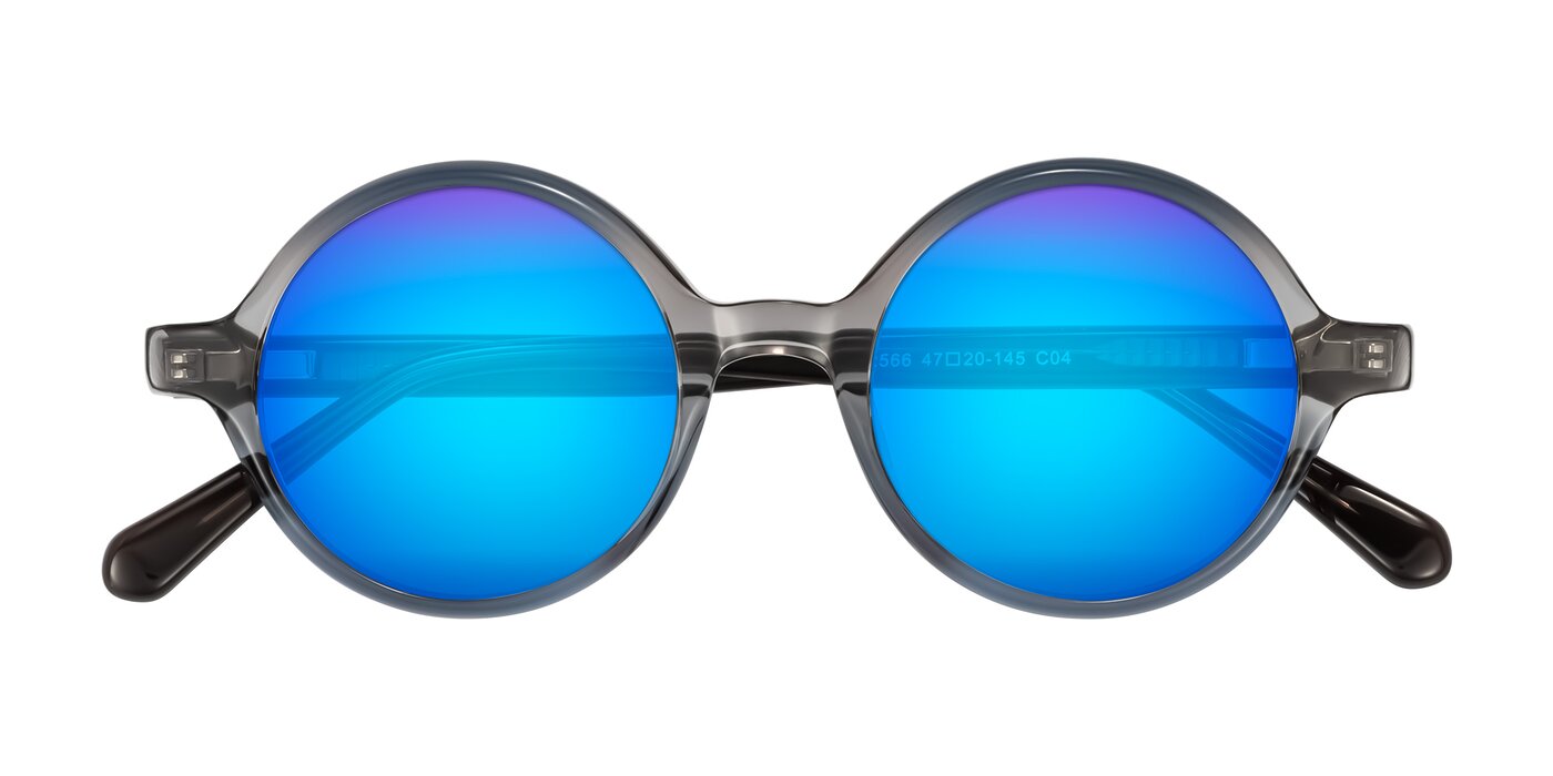 Serene - Faded Gray Flash Mirrored Sunglasses
