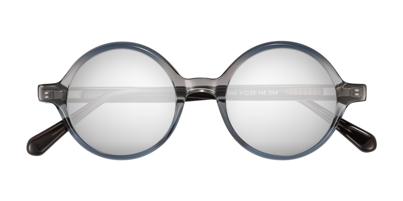 Serene - Faded Gray Flash Mirrored Sunglasses
