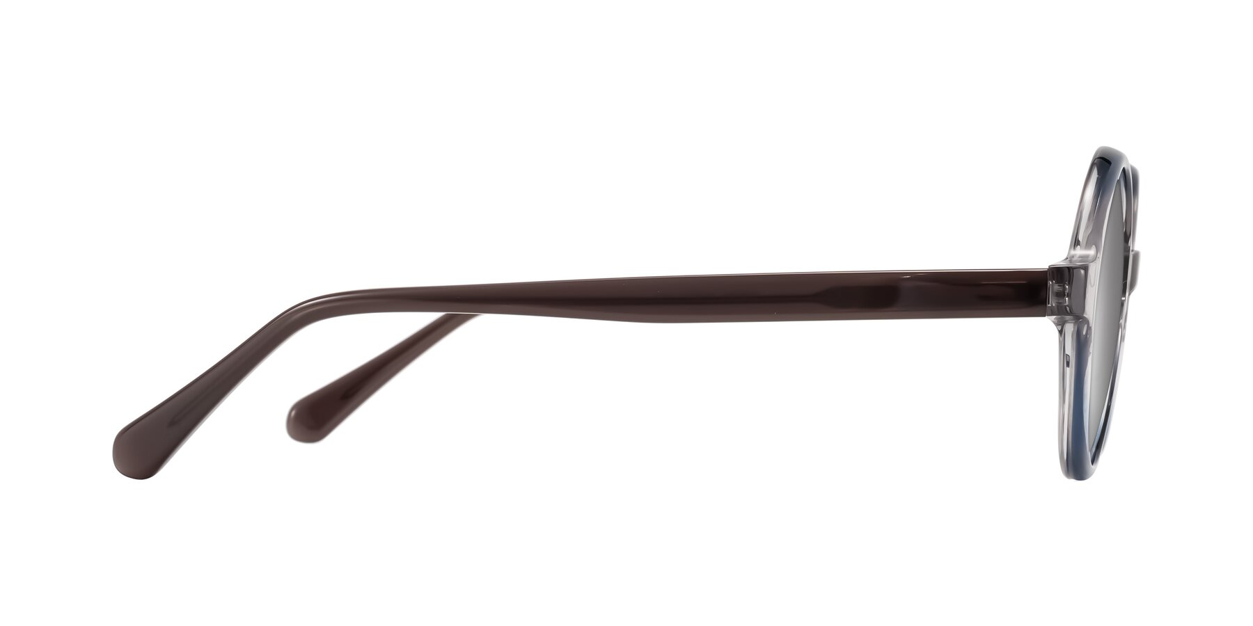 Side of Serene in Faded Gray with Silver Mirrored Lenses