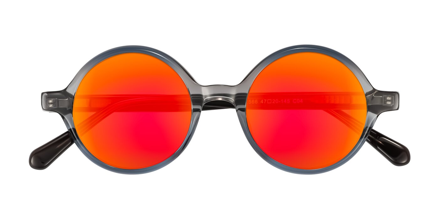 Serene - Faded Gray Flash Mirrored Sunglasses