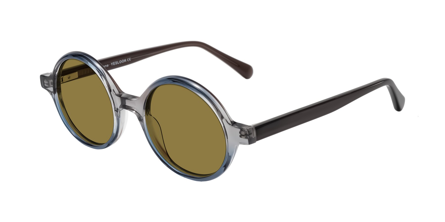 Angle of Serene in Faded Gray with Brown Polarized Lenses