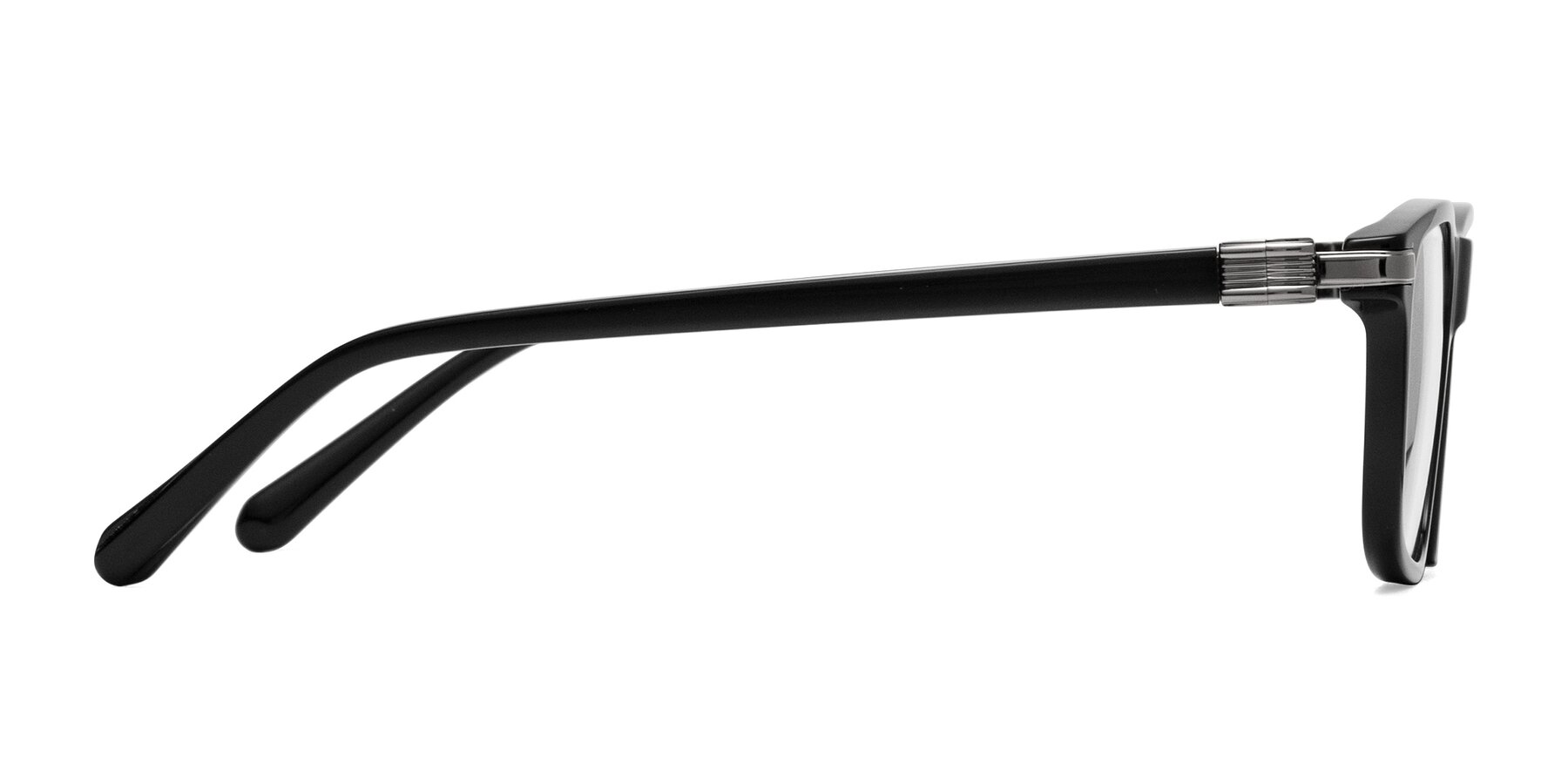 Side of Sutton in Black with Clear Eyeglass Lenses