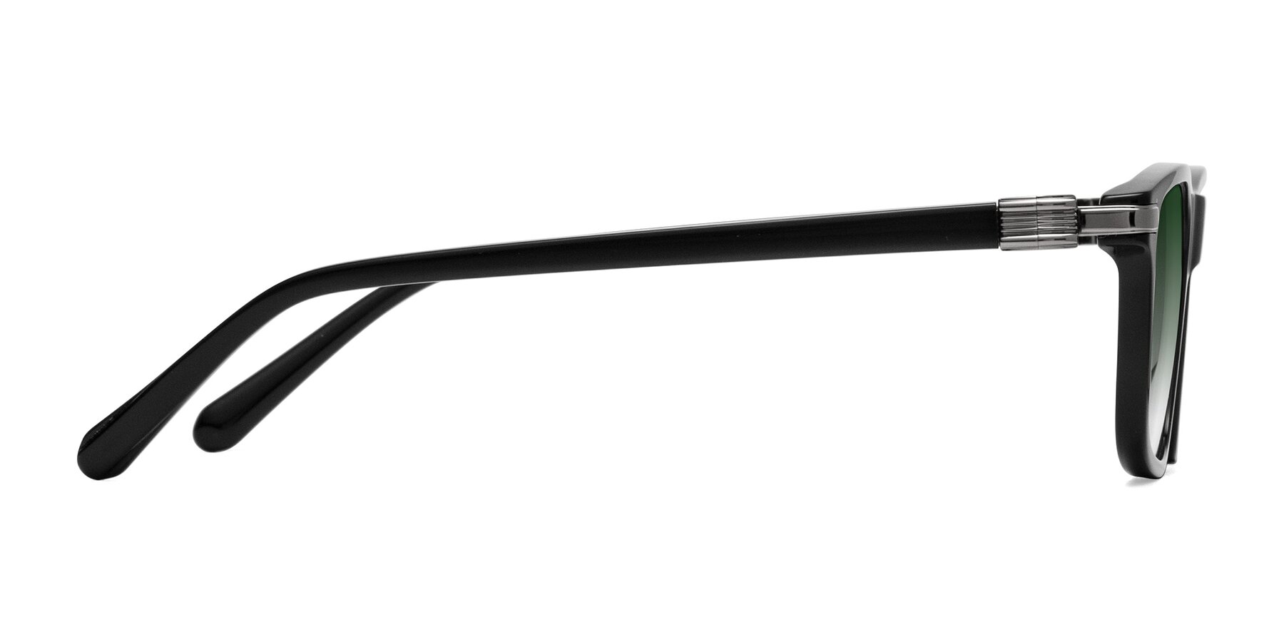 Side of Sutton in Black with Green Gradient Lenses