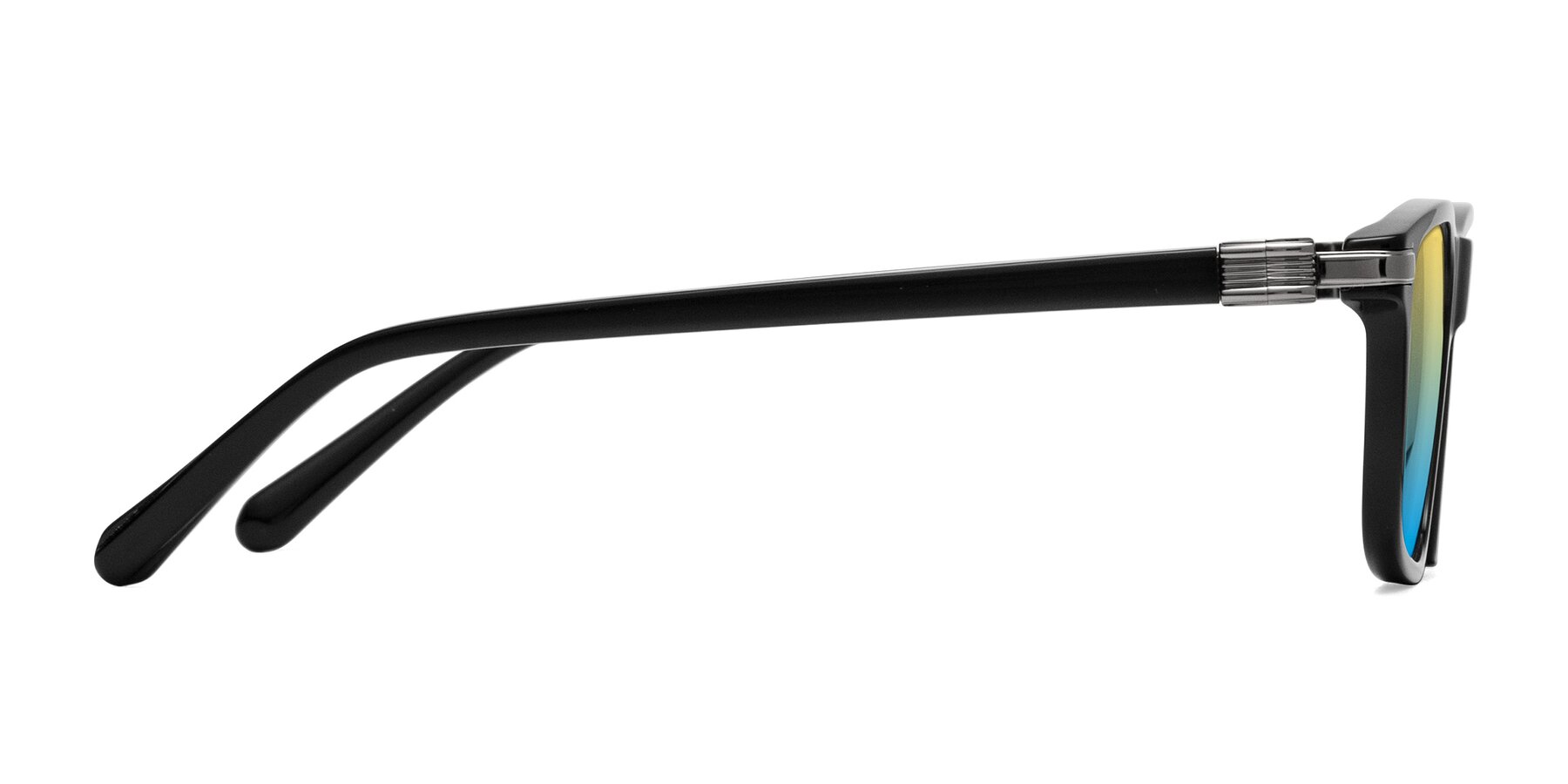Side of Sutton in Black with Yellow / Blue Gradient Lenses