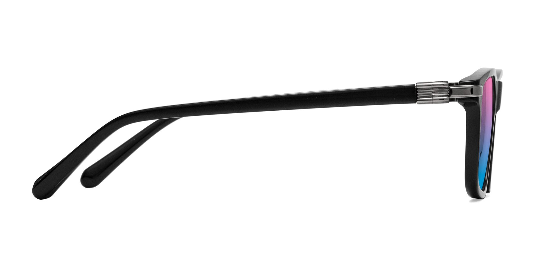 Side of Sutton in Black with Pink / Blue Gradient Lenses