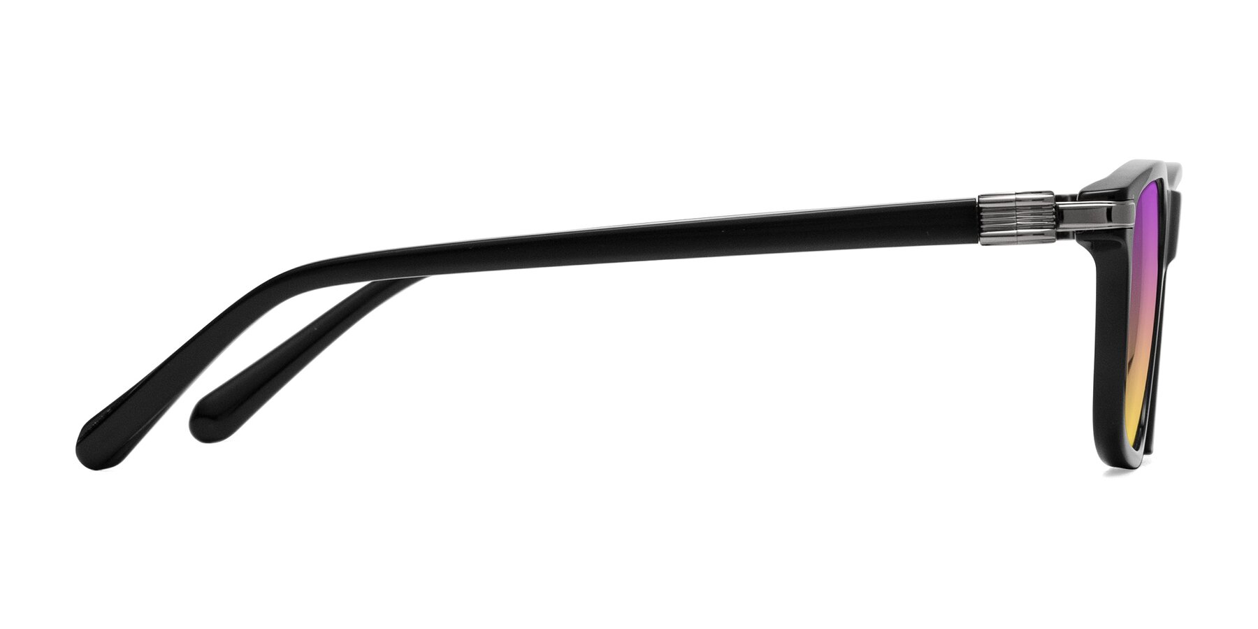 Side of Sutton in Black with Purple / Yellow Gradient Lenses