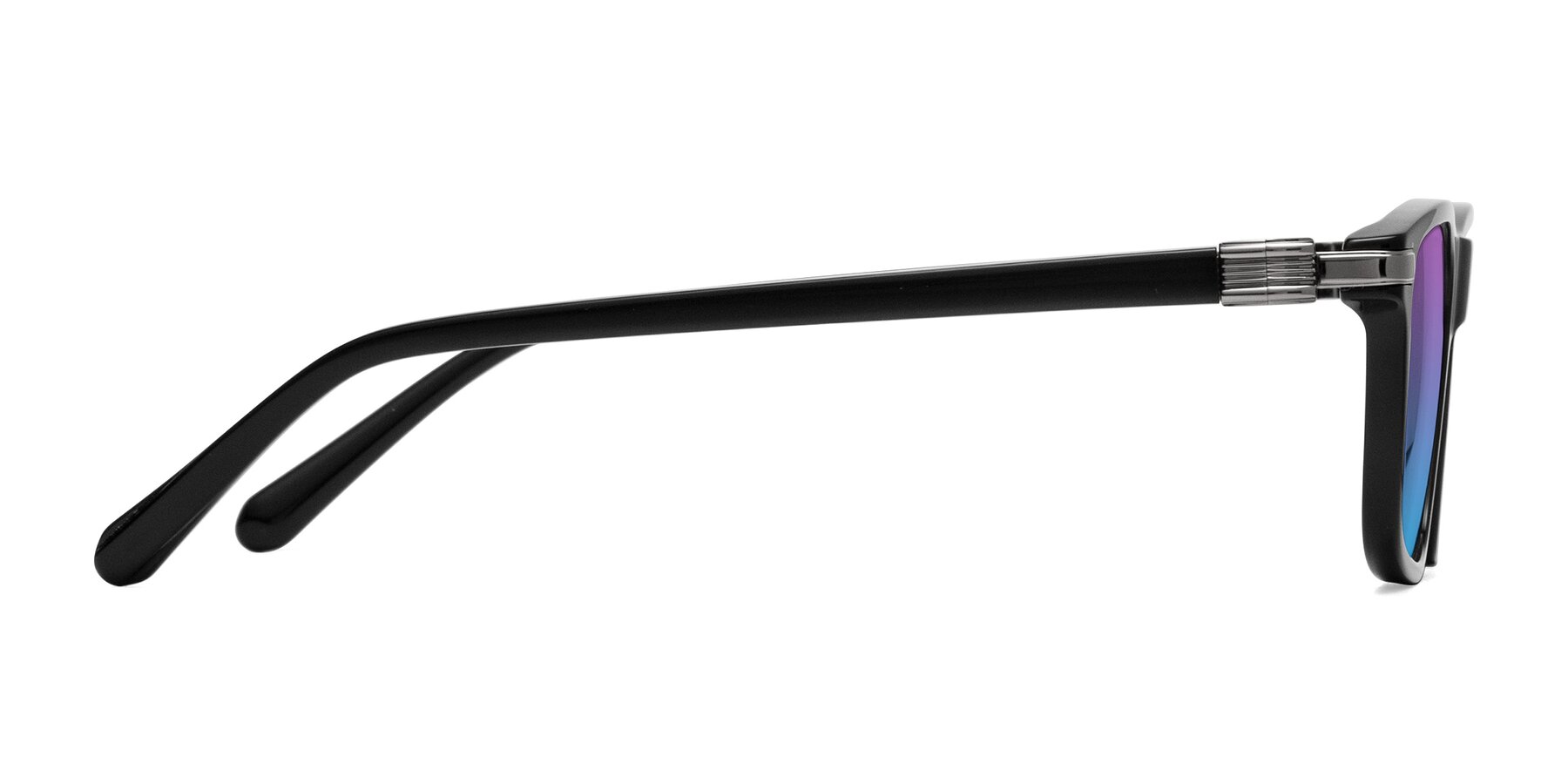 Side of Sutton in Black with Purple / Blue Gradient Lenses