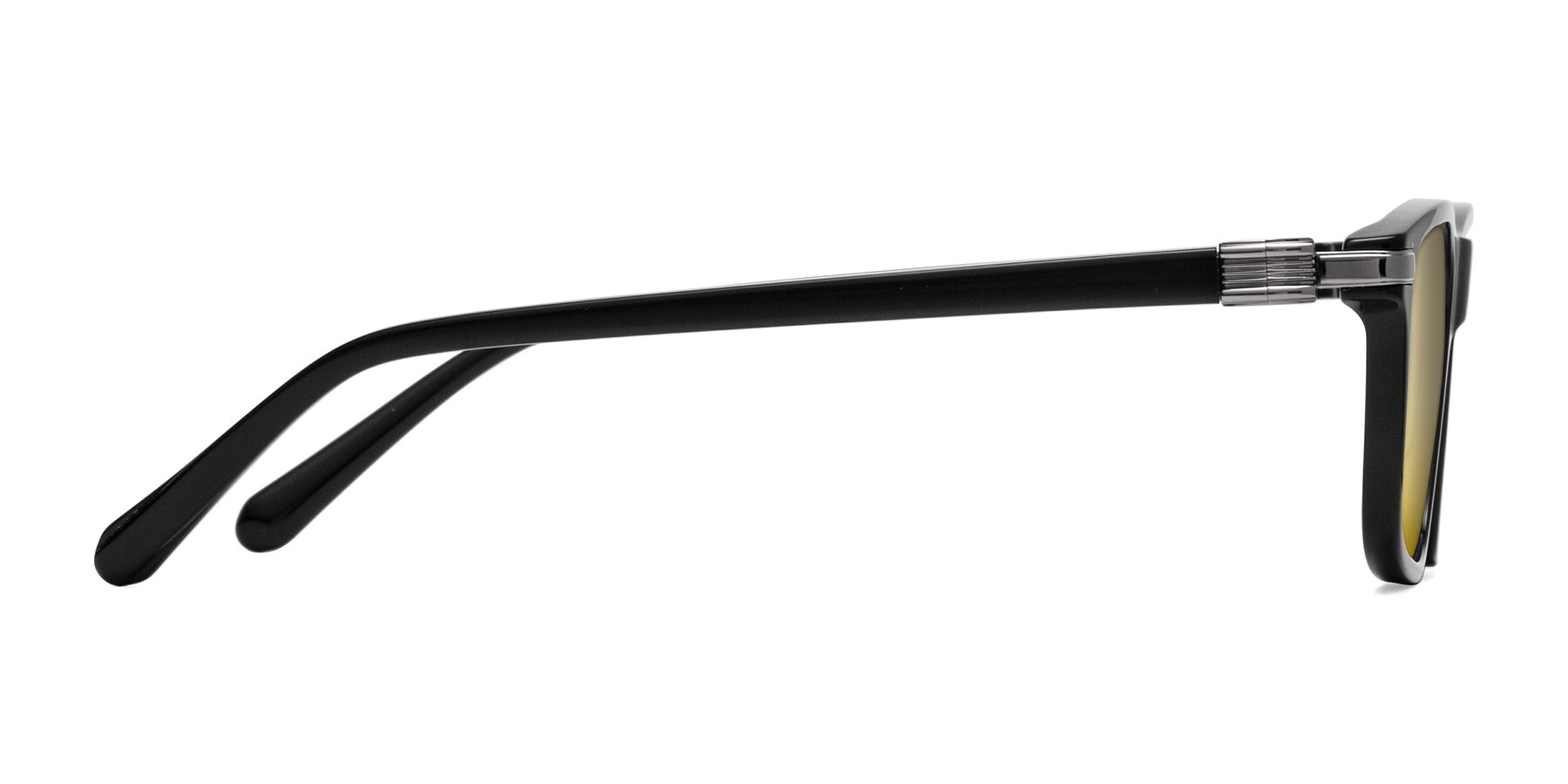 Side of Sutton in Black with Gold Mirrored Lenses