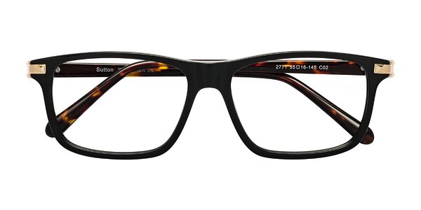 Front of Sutton in Black/Tortoise