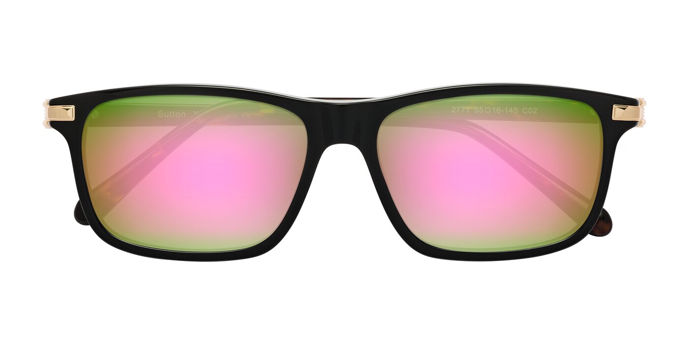 Sutton - Black/Tortoise Flash Mirrored Sunglasses