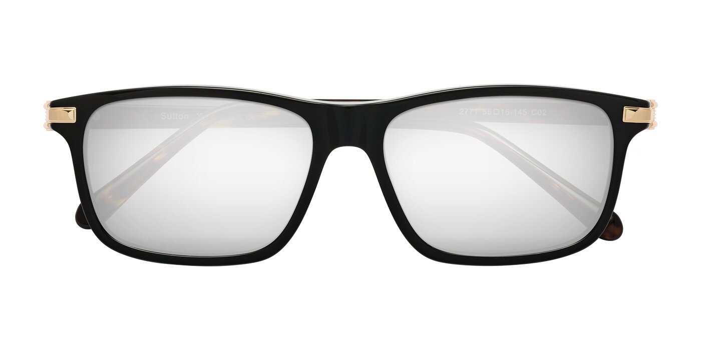 Sutton - Black/Tortoise Flash Mirrored Sunglasses