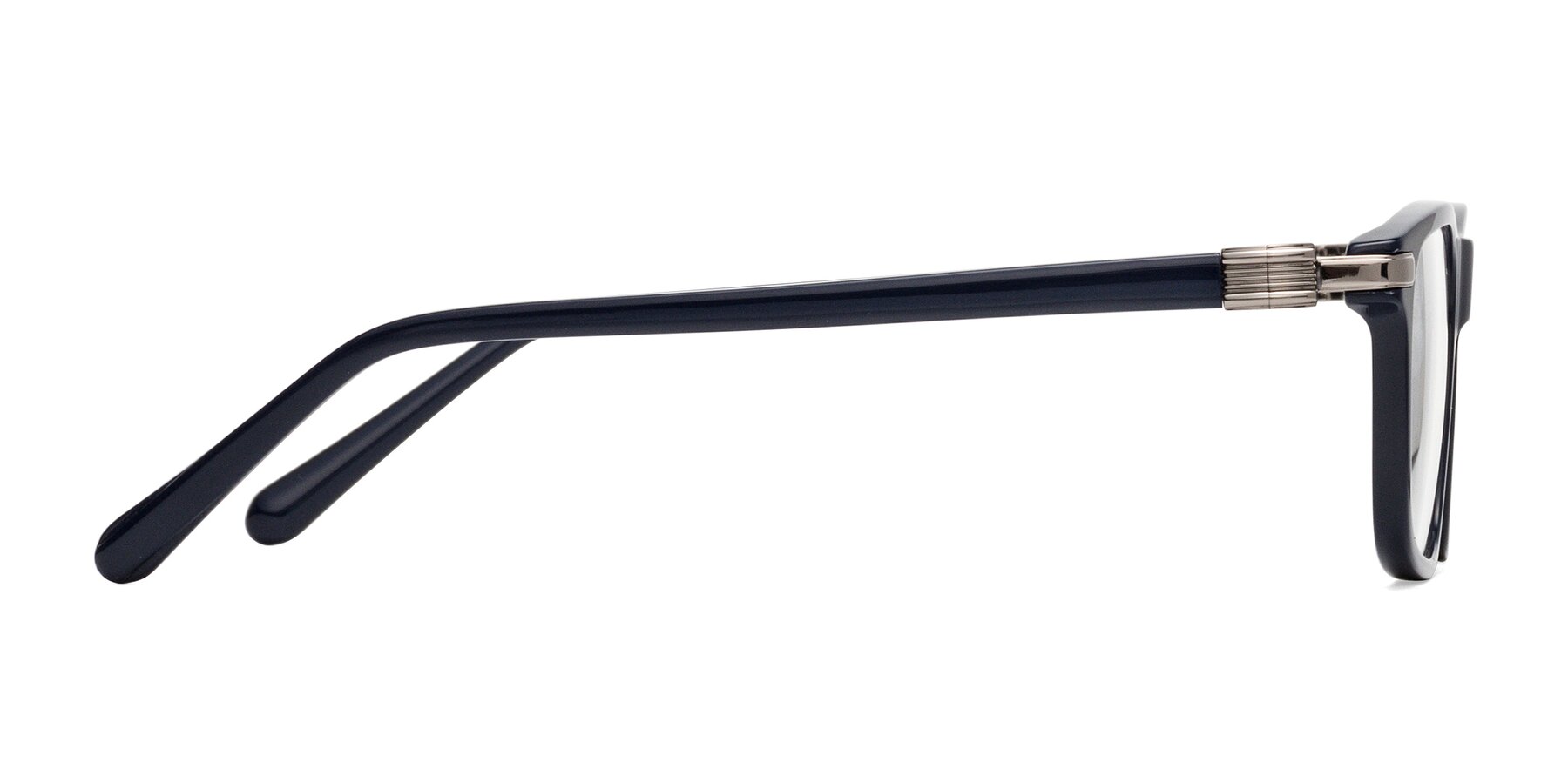 Side of Sutton in Dark Navy with Clear Eyeglass Lenses
