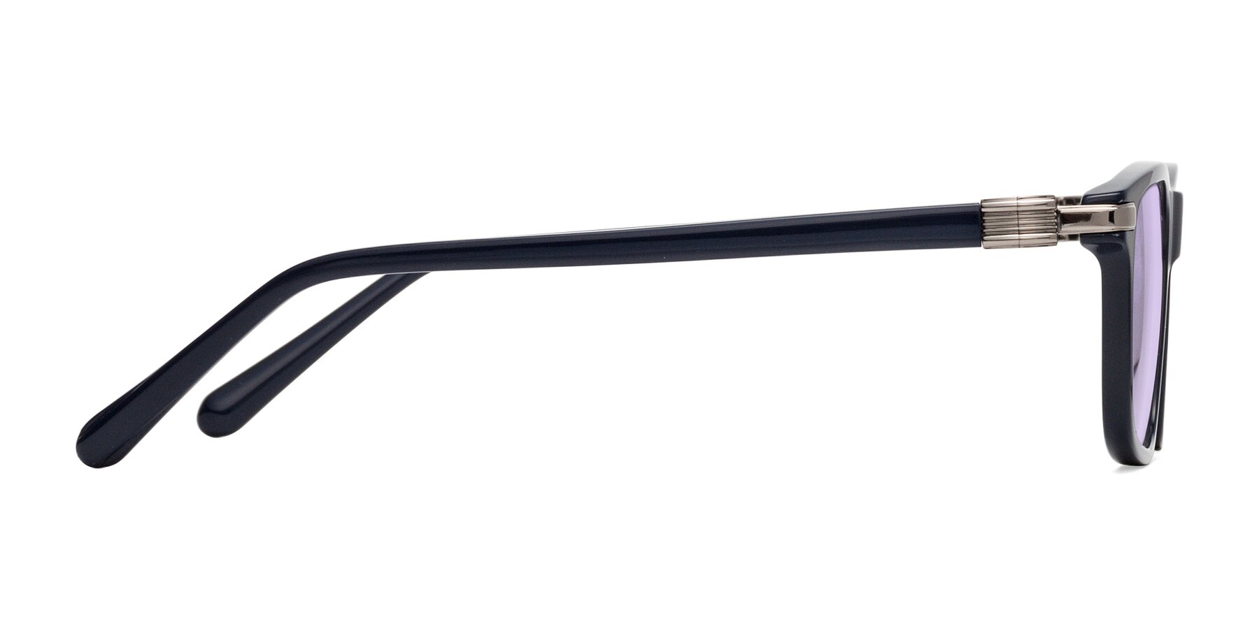 Side of Sutton in Dark Navy with Light Purple Tinted Lenses