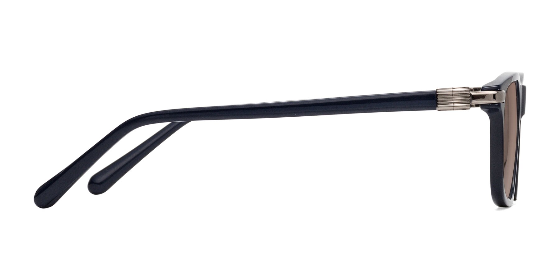 Side of Sutton in Dark Navy with Medium Brown Tinted Lenses