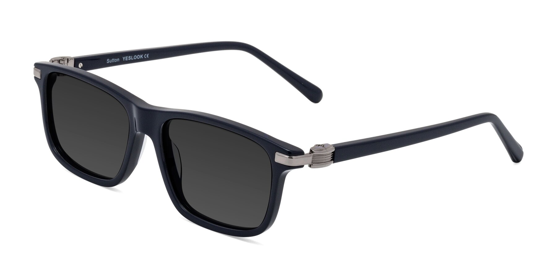 Angle of Sutton in Dark Navy with Gray Tinted Lenses