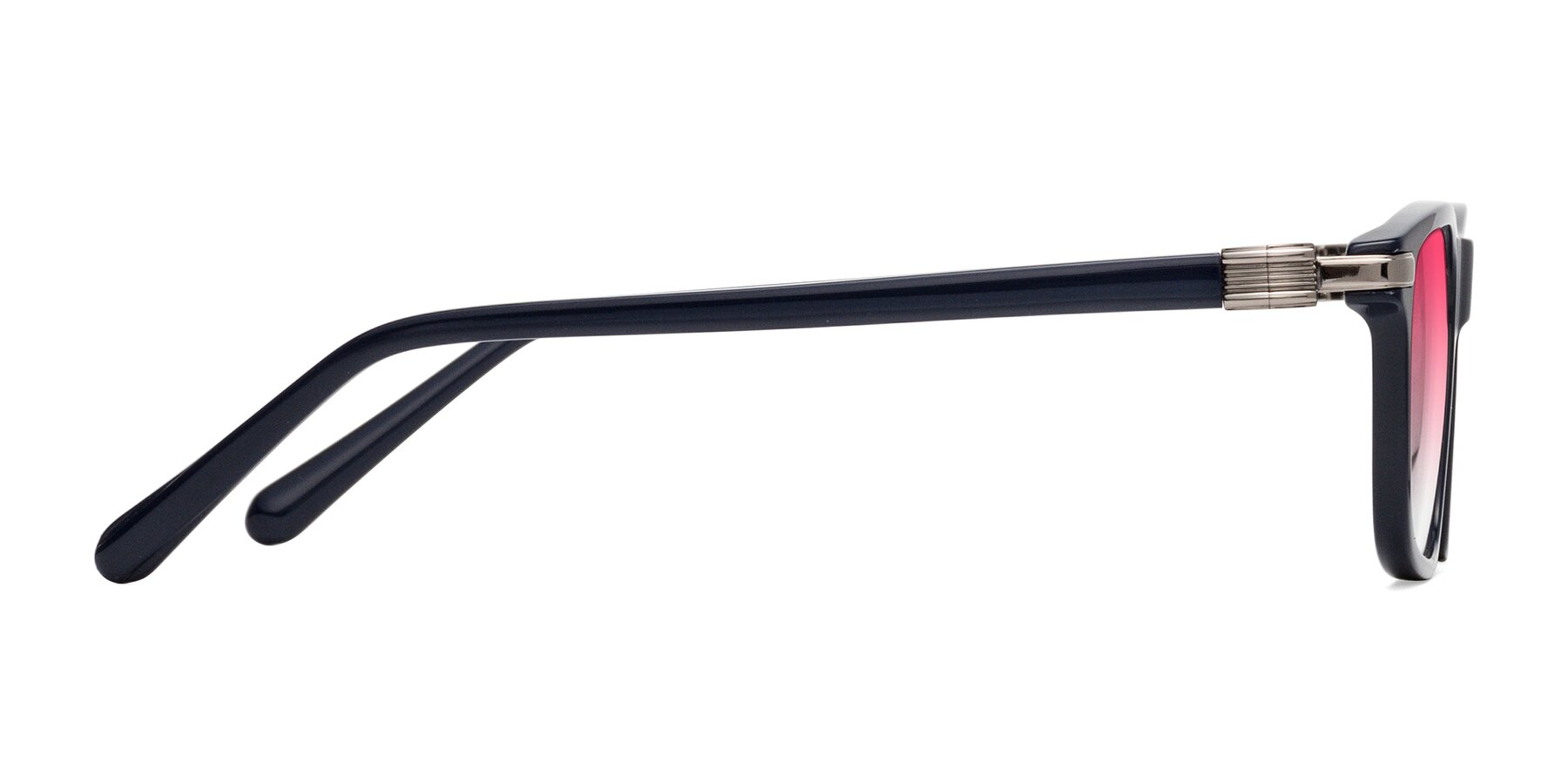 Side of Sutton in Dark Navy with Pink Gradient Lenses