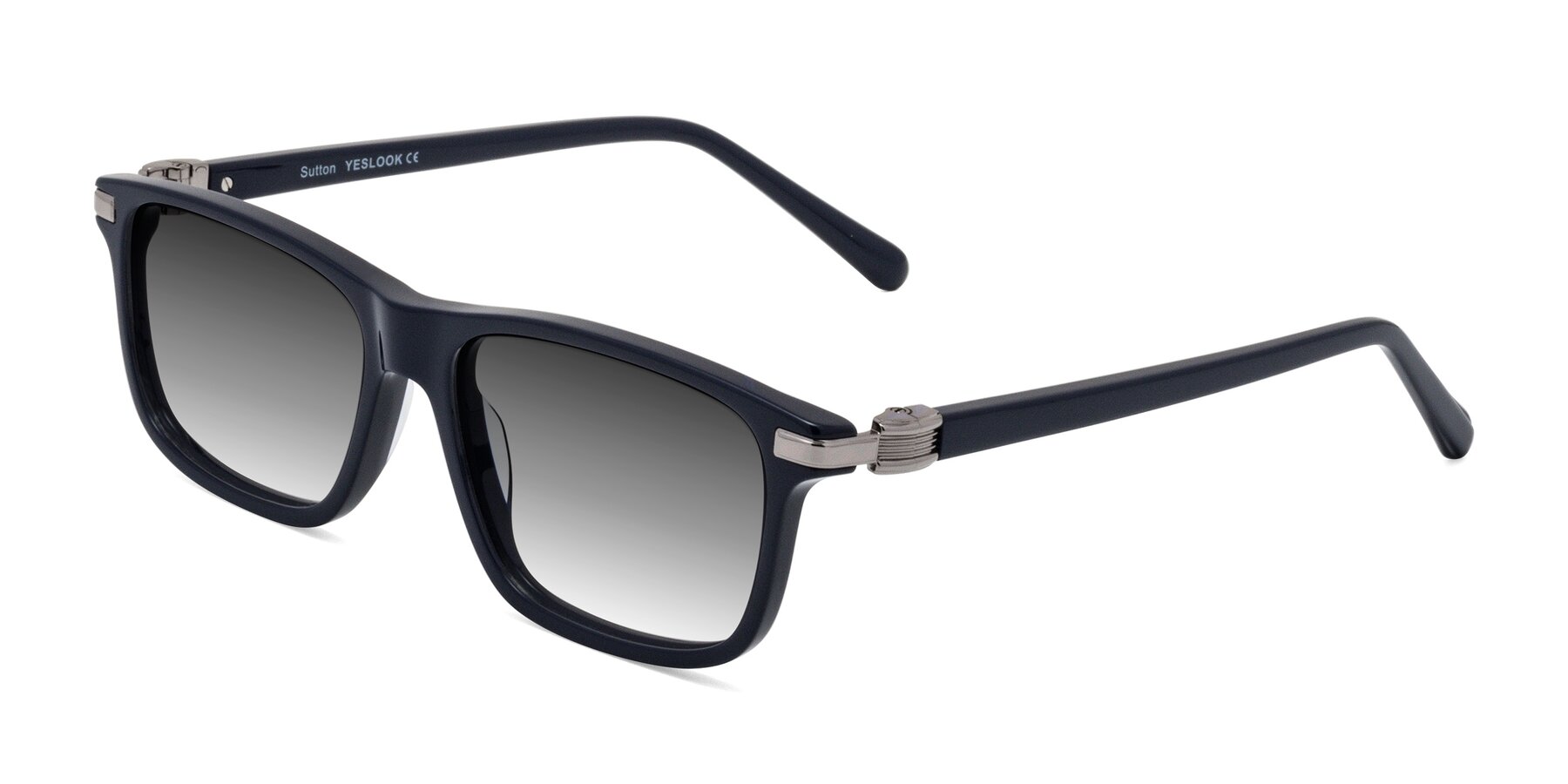 Angle of Sutton in Dark Navy with Gray Gradient Lenses