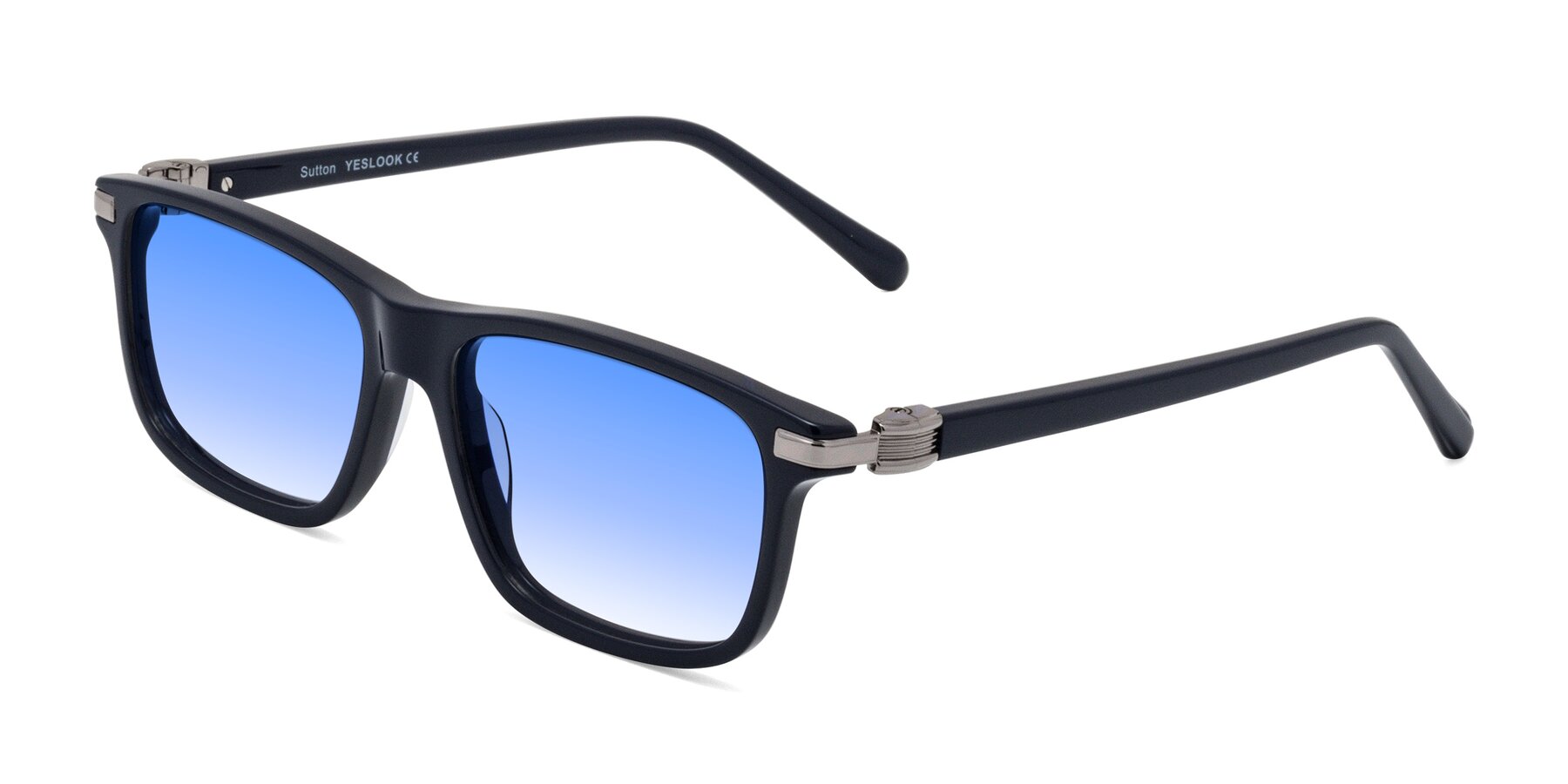 Angle of Sutton in Dark Navy with Blue Gradient Lenses