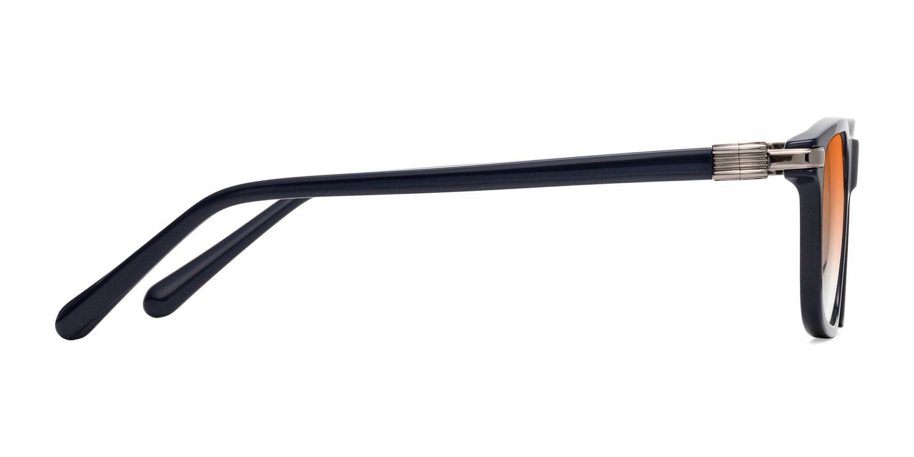 Side of Sutton in Dark Navy with Orange Gradient Lenses