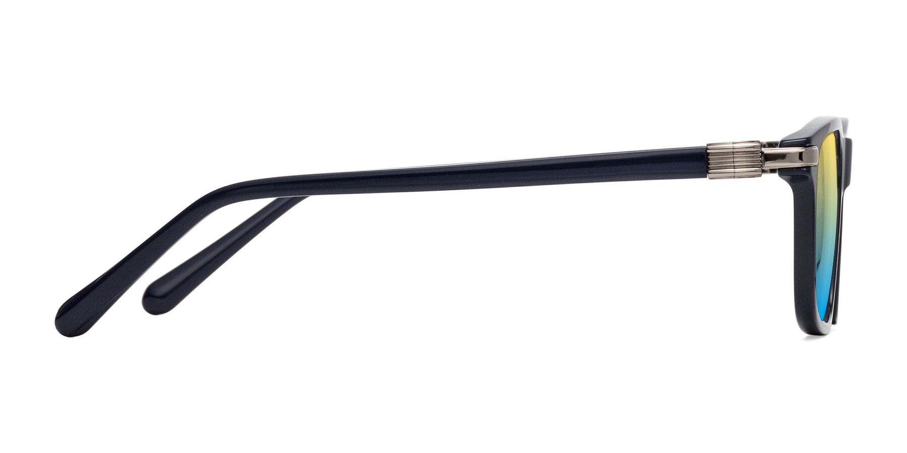 Side of Sutton in Dark Navy with Yellow / Blue Gradient Lenses