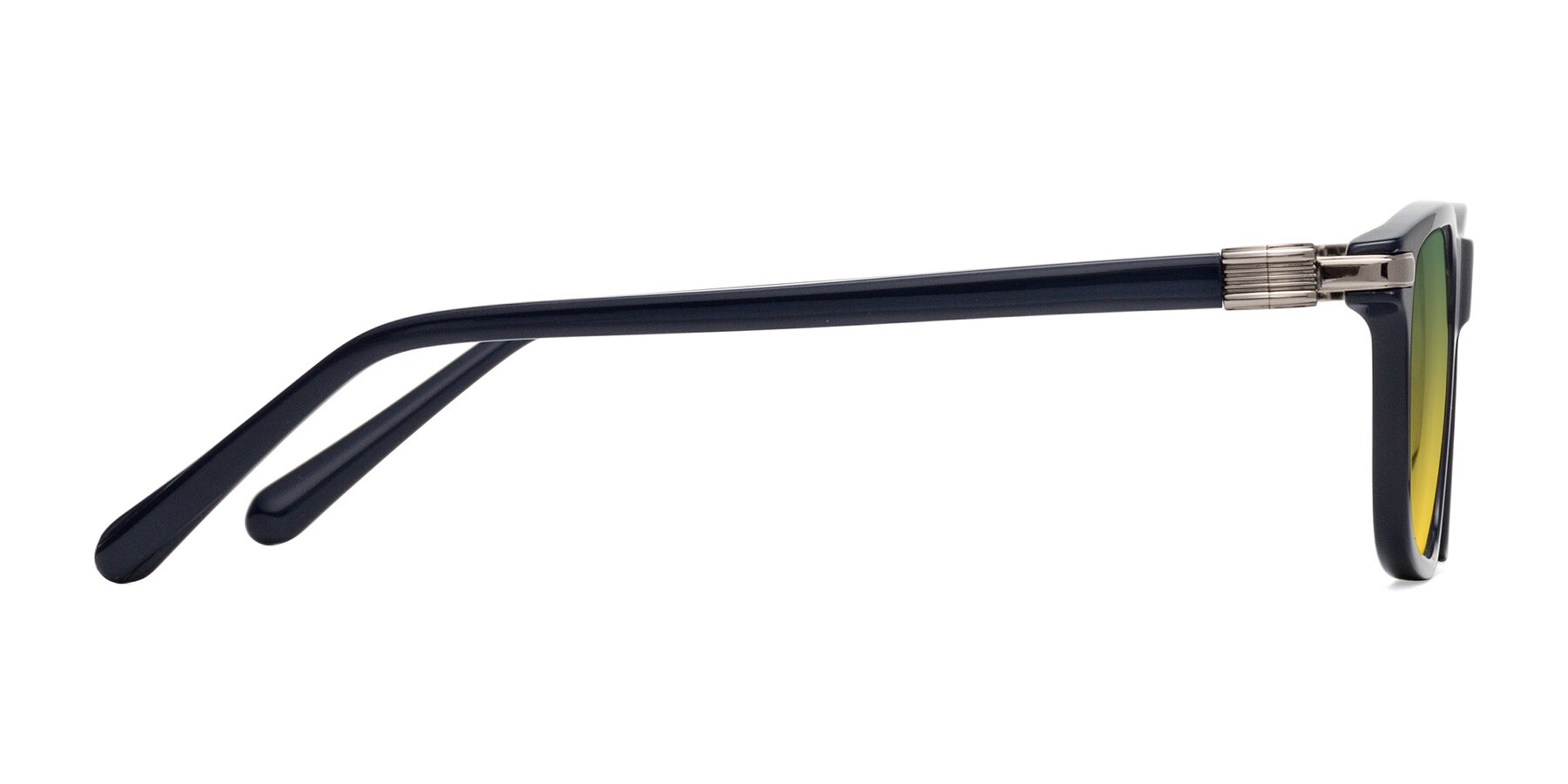 Side of Sutton in Dark Navy with Green / Yellow Gradient Lenses
