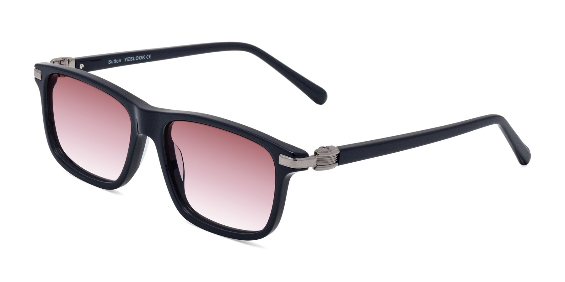 Angle of Sutton in Dark Navy with Garnet Gradient Lenses
