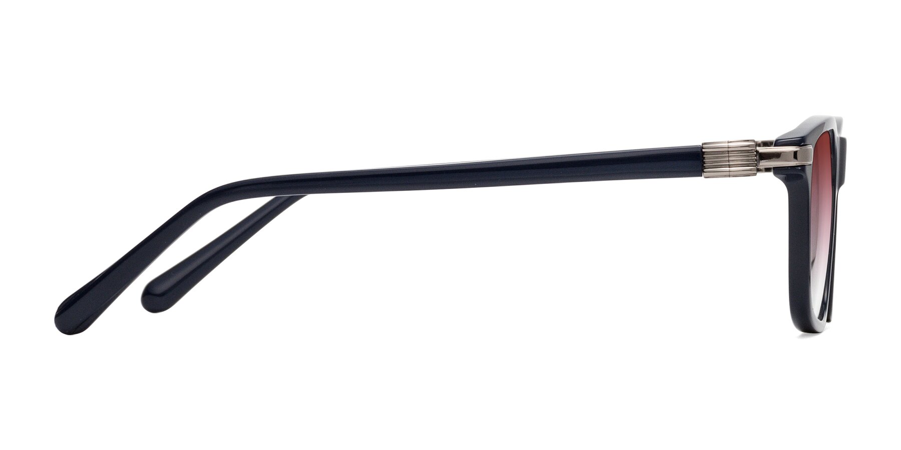 Side of Sutton in Dark Navy with Garnet Gradient Lenses