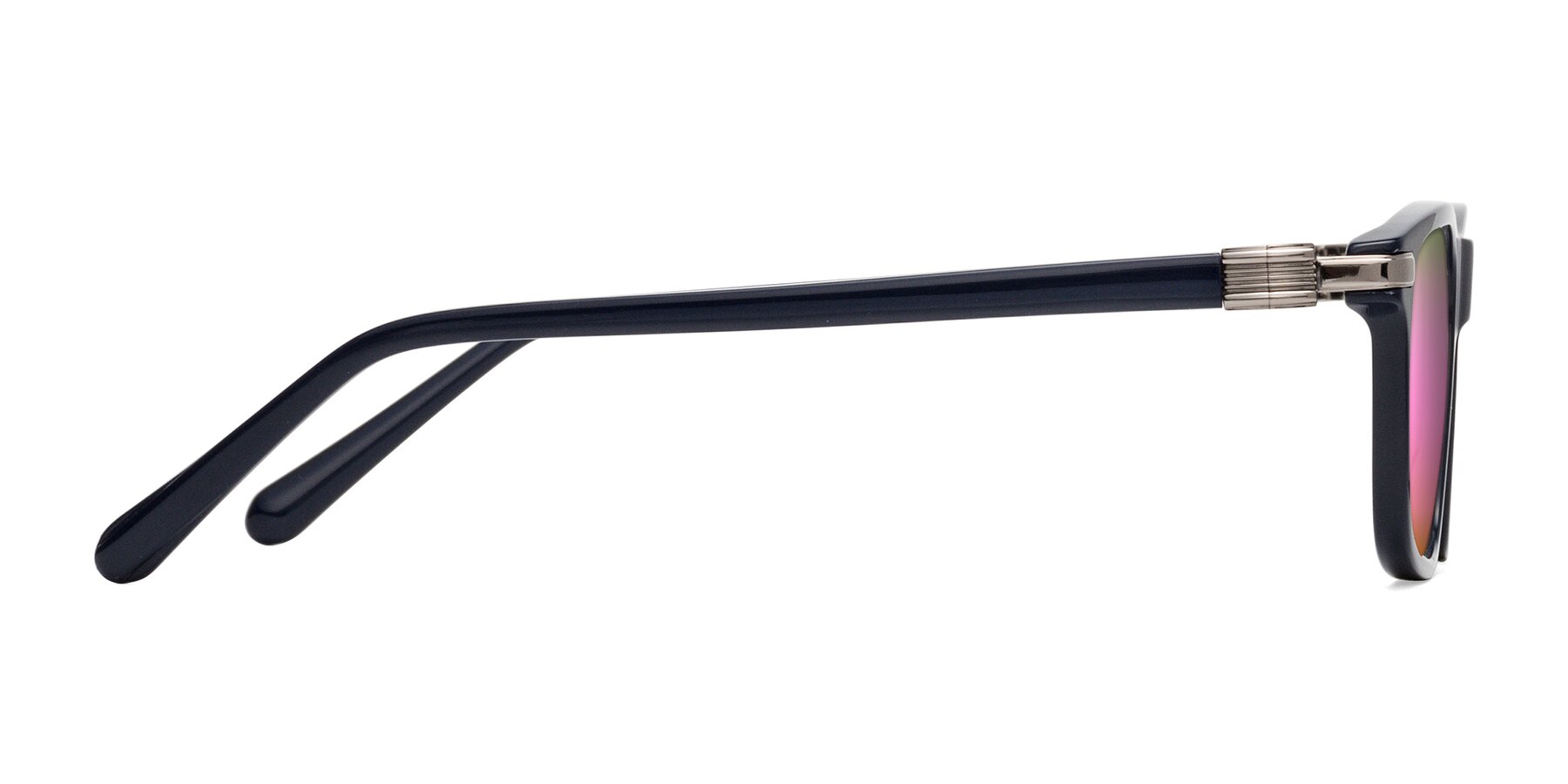 Side of Sutton in Dark Navy with Pink Mirrored Lenses