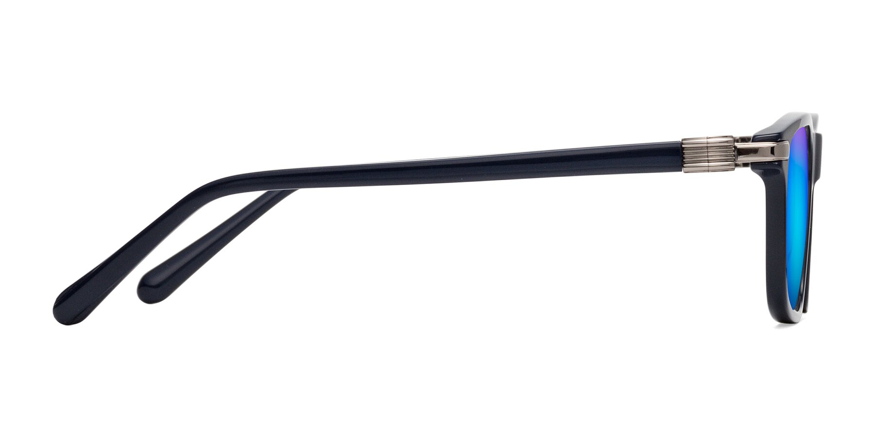 Side of Sutton in Dark Navy with Blue Mirrored Lenses