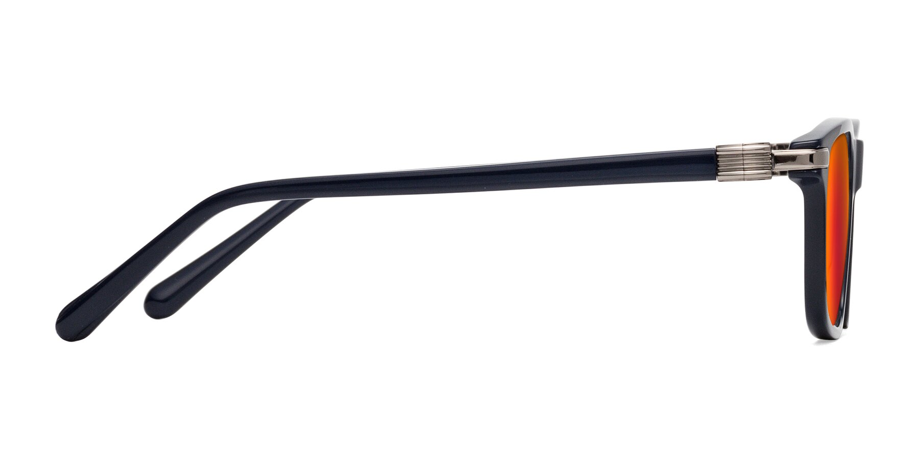Side of Sutton in Dark Navy with Red Gold Mirrored Lenses