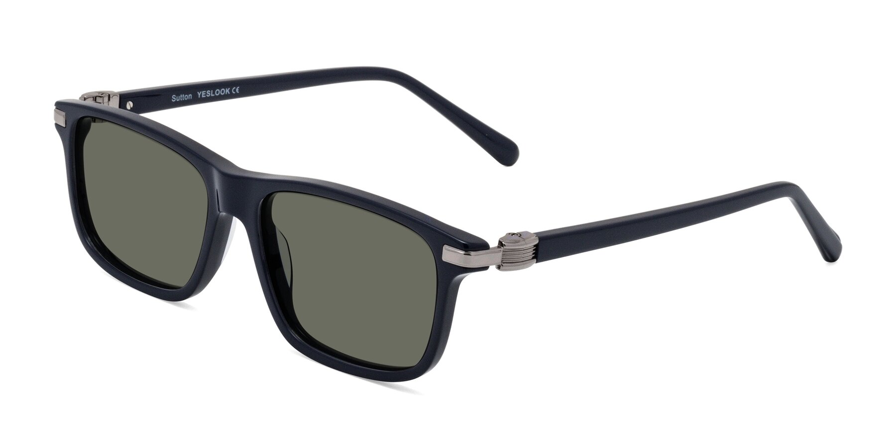Angle of Sutton in Dark Navy with Gray Polarized Lenses