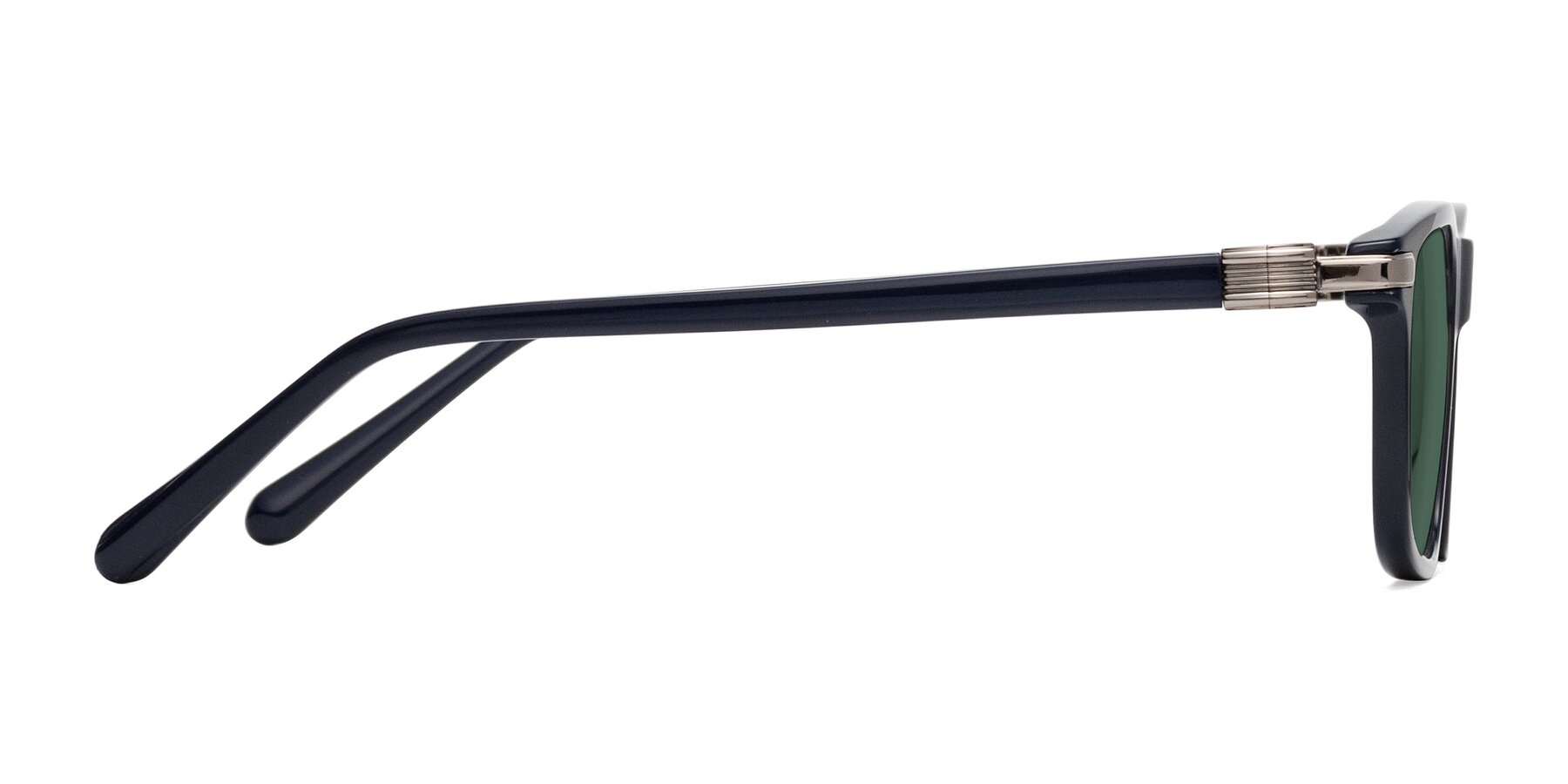 Side of Sutton in Dark Navy with Green Polarized Lenses