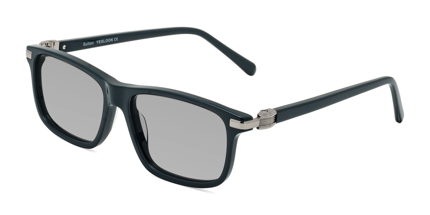 Angle of Sutton in Phthalo Green with Light Gray Tinted Lenses