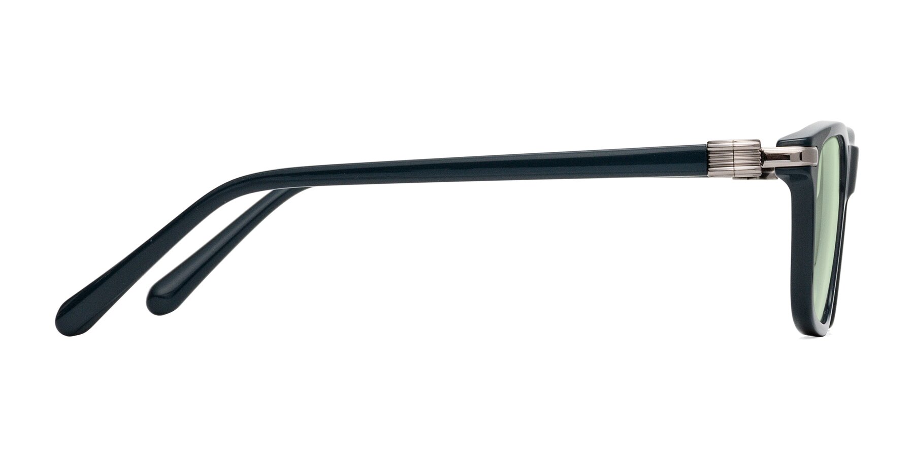 Side of Sutton in Phthalo Green with Light Green Tinted Lenses