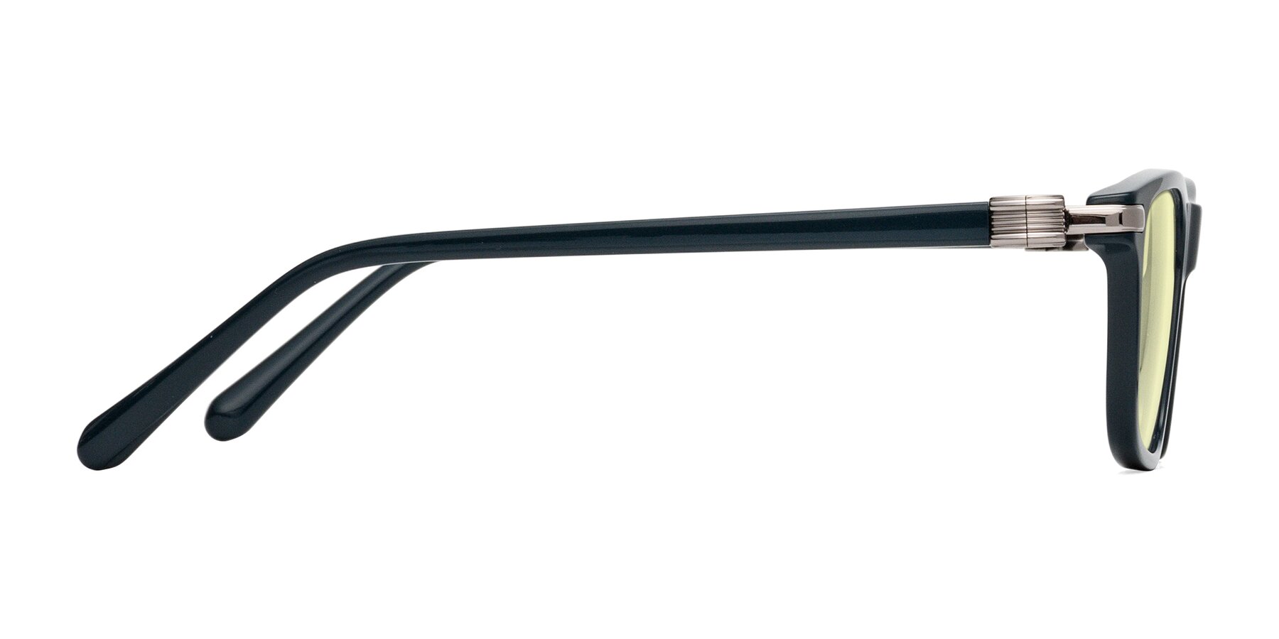 Side of Sutton in Phthalo Green with Light Yellow Tinted Lenses