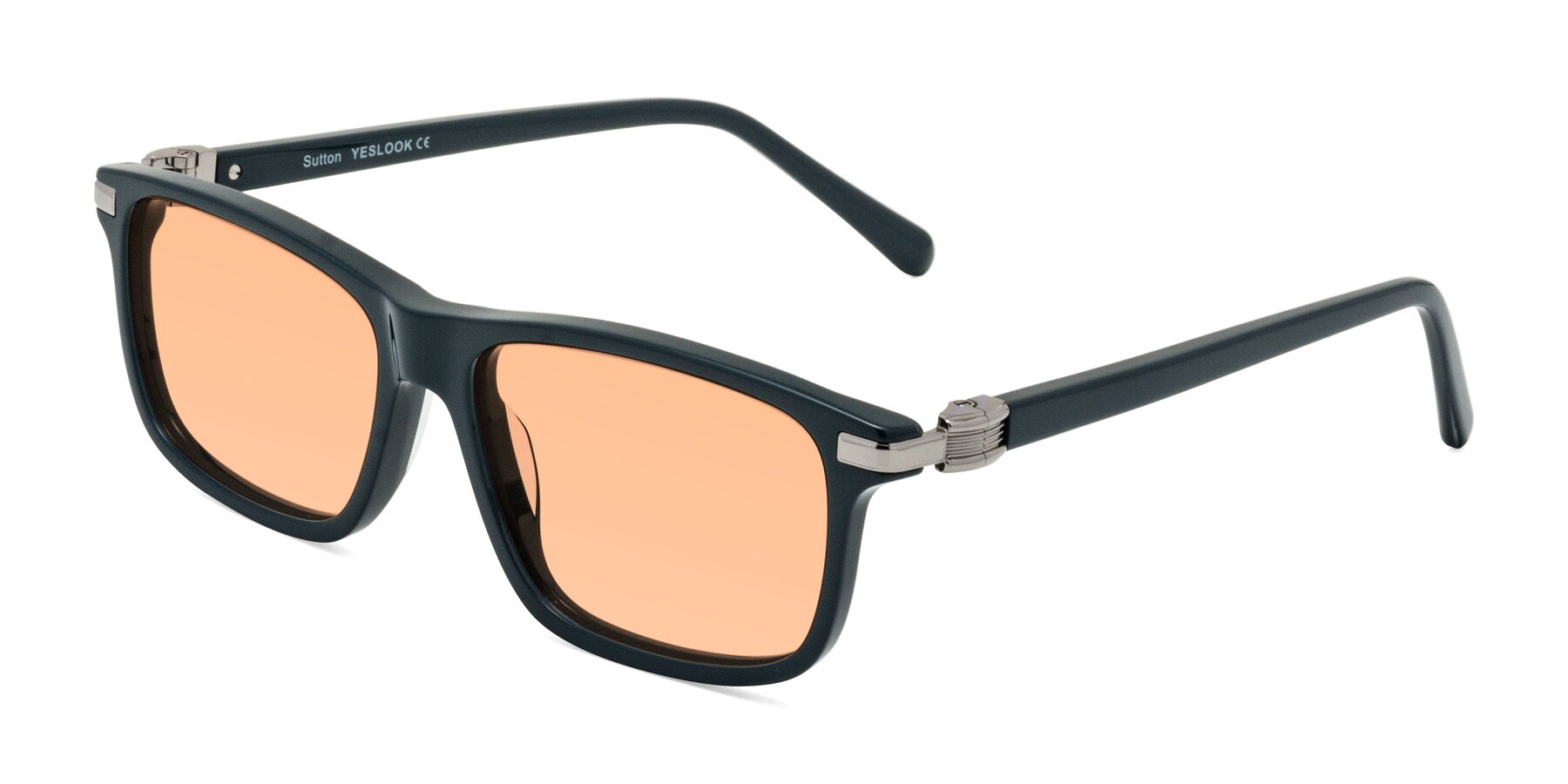 Angle of Sutton in Phthalo Green with Light Orange Tinted Lenses