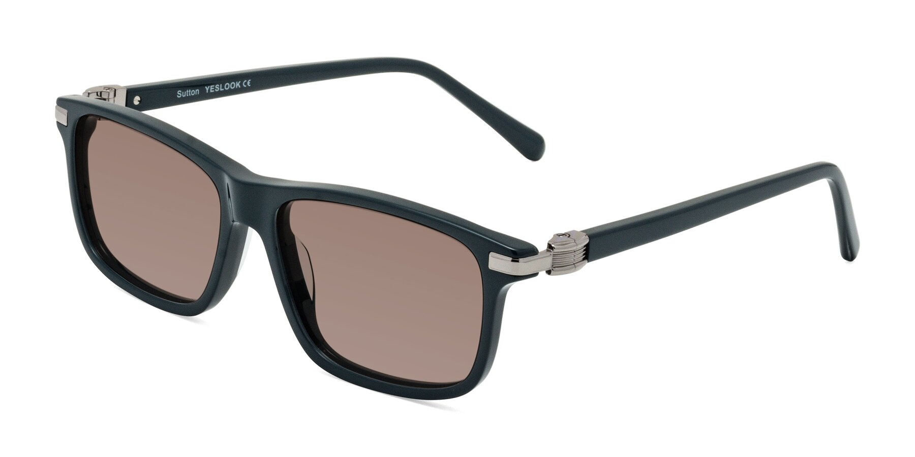 Angle of Sutton in Phthalo Green with Medium Brown Tinted Lenses