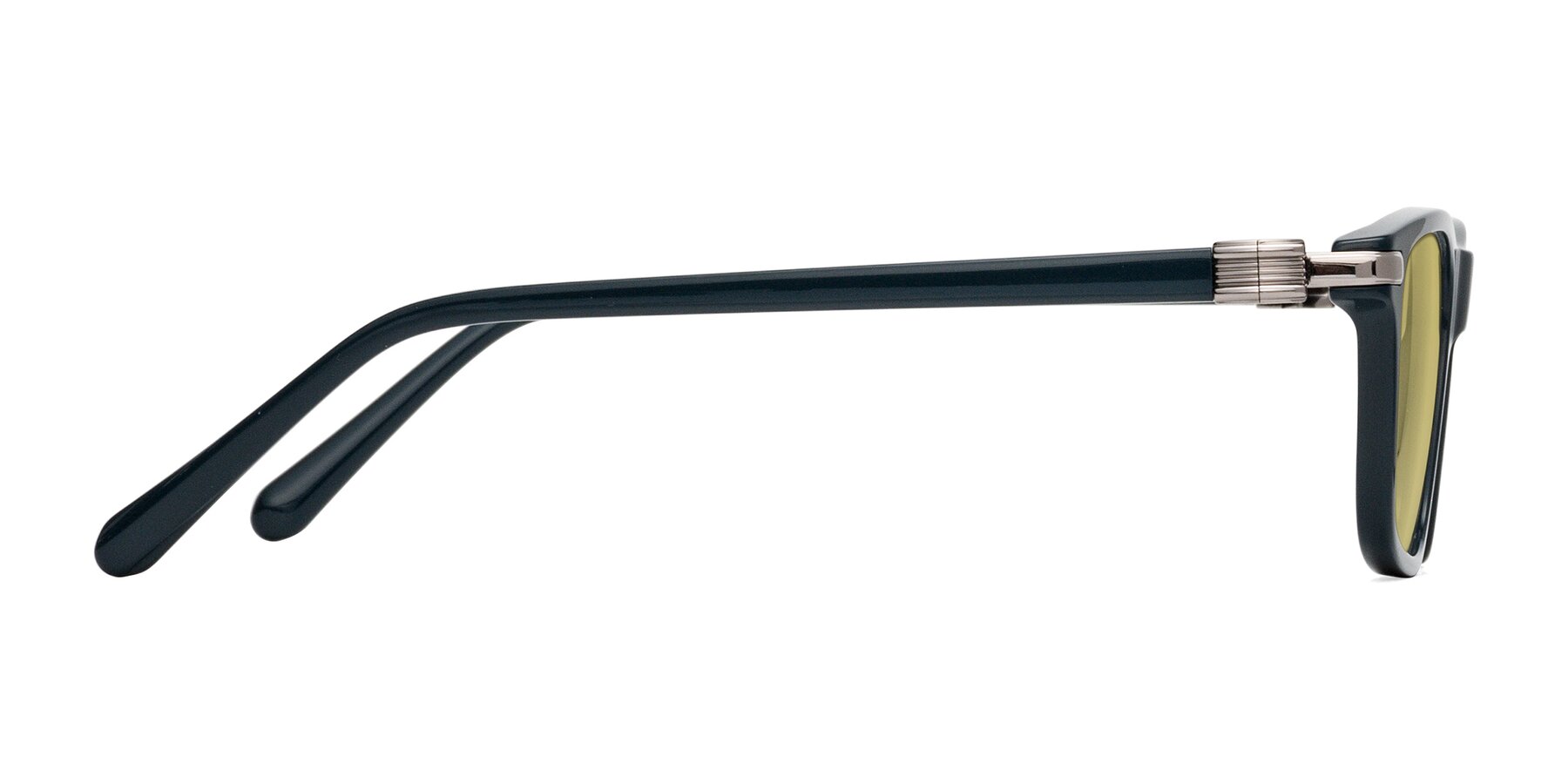 Side of Sutton in Phthalo Green with Medium Champagne Tinted Lenses