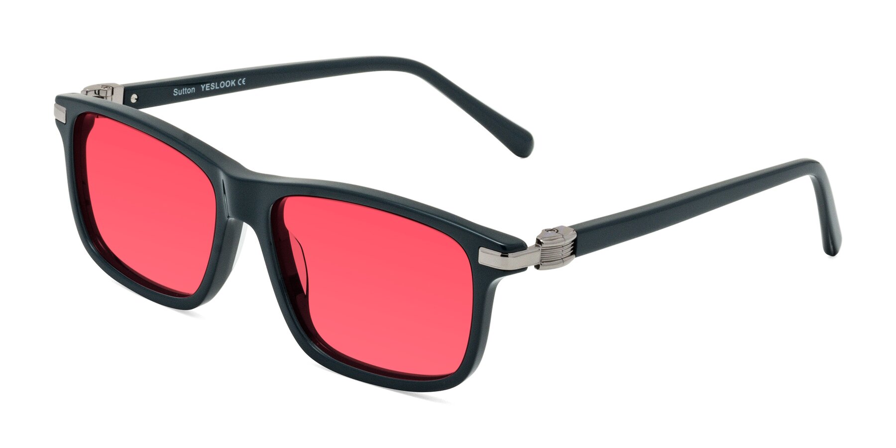 Angle of Sutton in Phthalo Green with Red Tinted Lenses