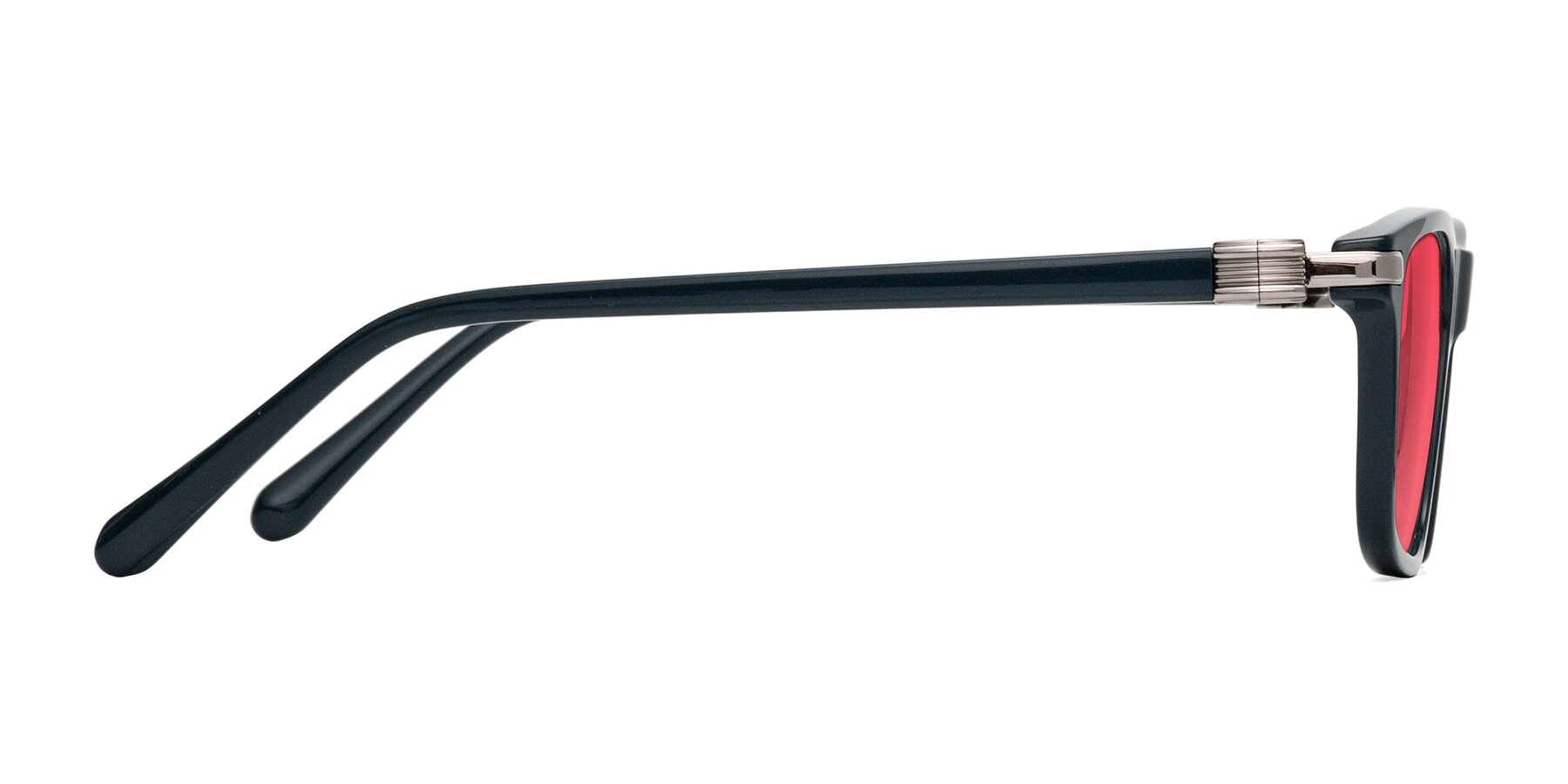 Side of Sutton in Phthalo Green with Red Tinted Lenses
