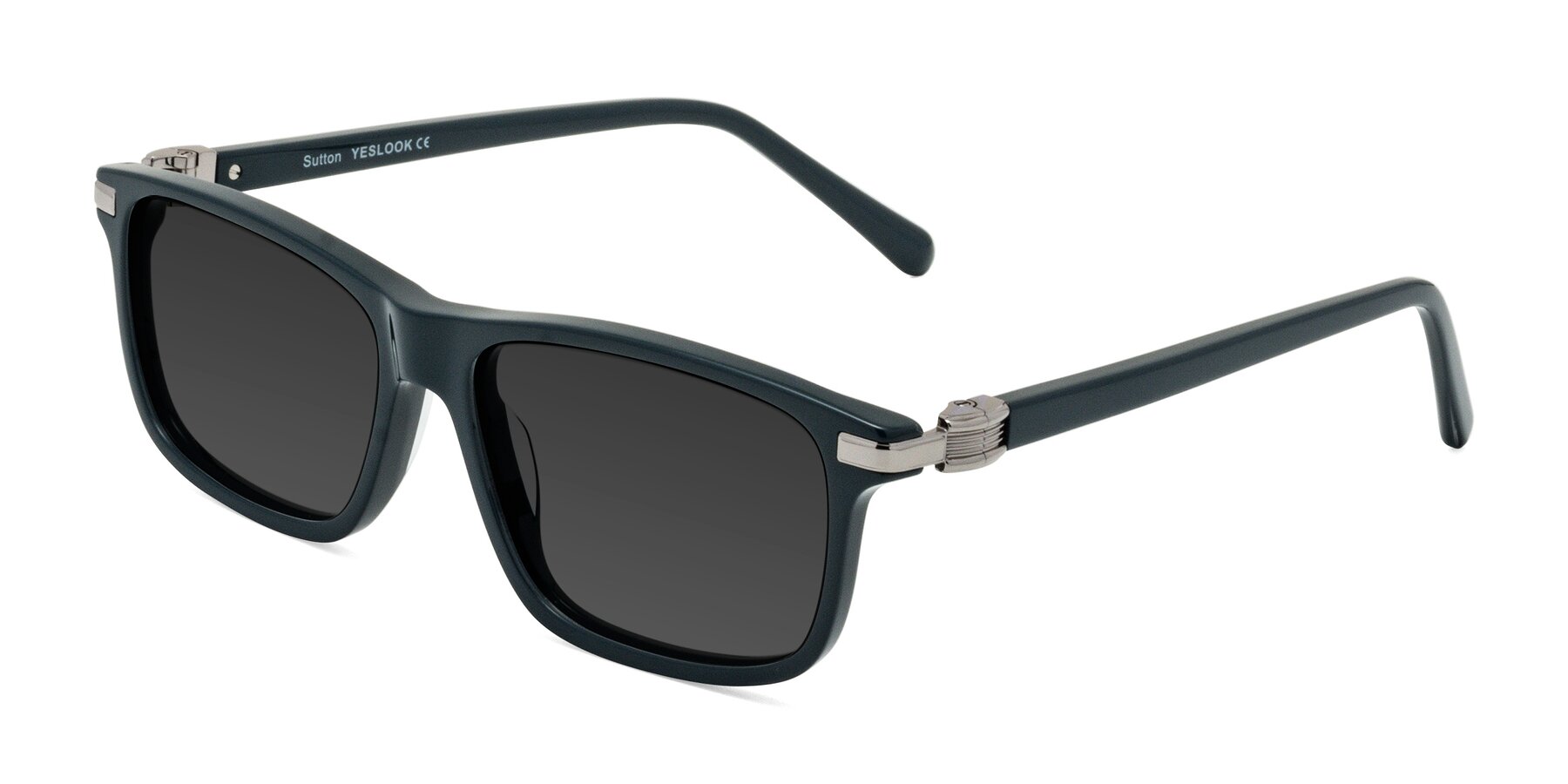 Angle of Sutton in Phthalo Green with Gray Tinted Lenses