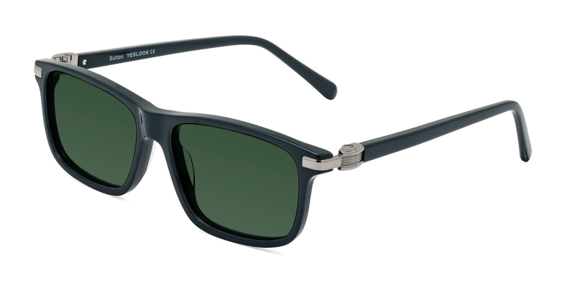 Angle of Sutton in Phthalo Green with Green Tinted Lenses