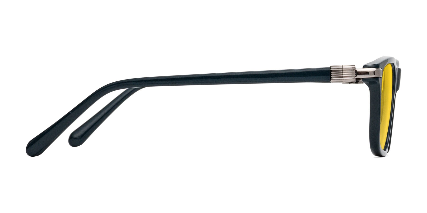 Side of Sutton in Phthalo Green with Yellow Tinted Lenses