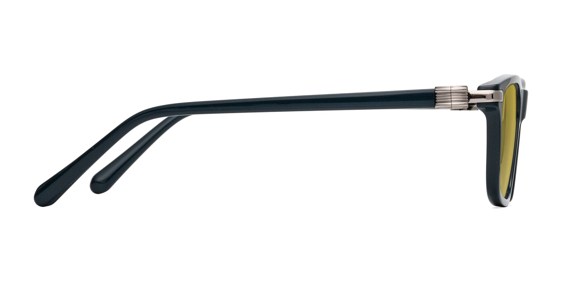 Side of Sutton in Phthalo Green with Champagne Tinted Lenses