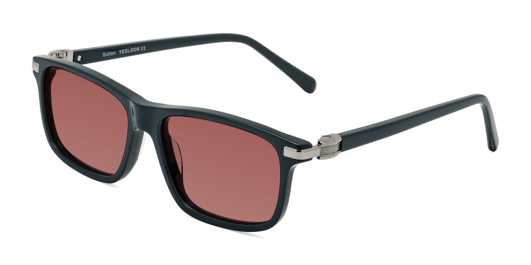 Angle of Sutton in Phthalo Green with Garnet Tinted Lenses